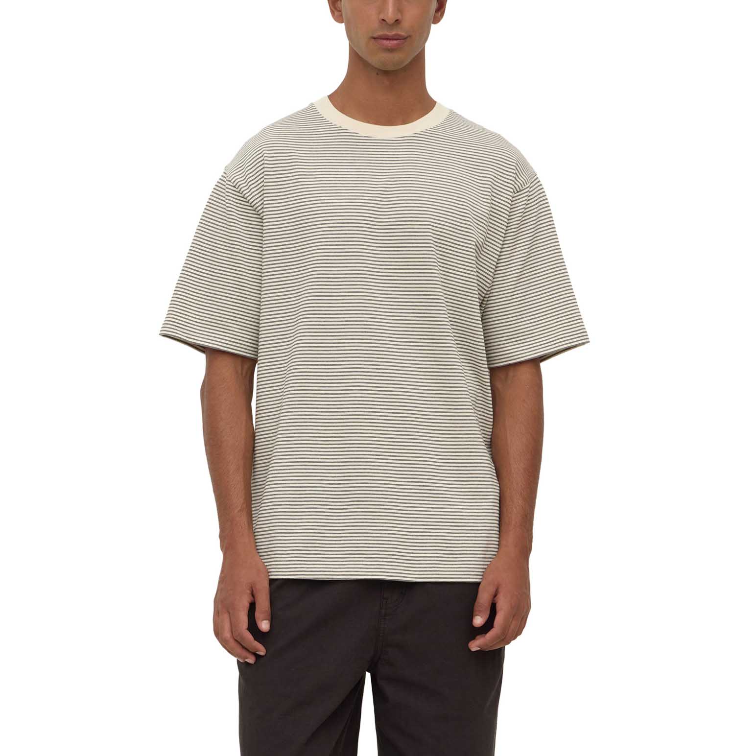 Assembly Label Malone Stripe Short Sleeve Tee Black/Cream